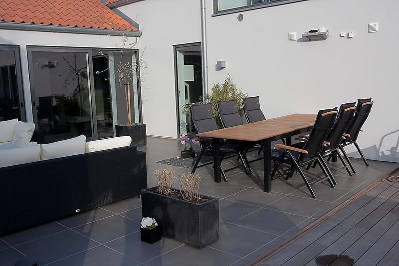 Las Vegas Matgrupp Utomhus Las Vegas 220-280 + 6 Positionsstol Lyx - Svart Teak - Utemöbler - Utegrupp - Matgrupper utomhus