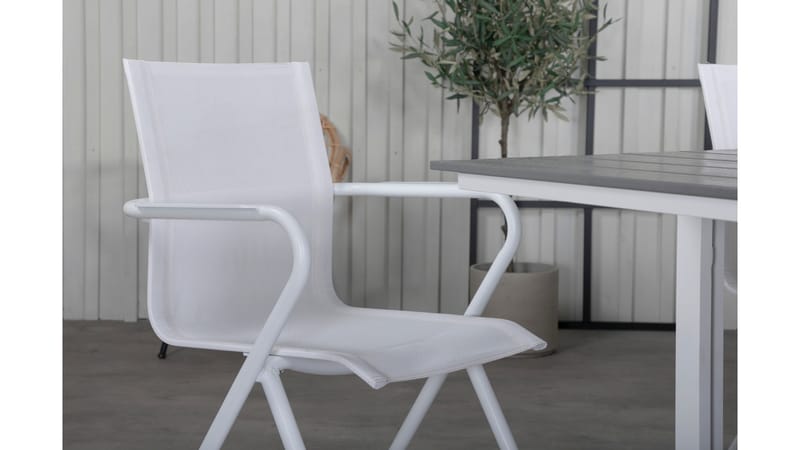 Levels Förlängningsbar Matgrupp Utomhus 160-240cm + 6 Alina Stolar - Svart - Utemöbler - Utegrupp - Matgrupper utomhus