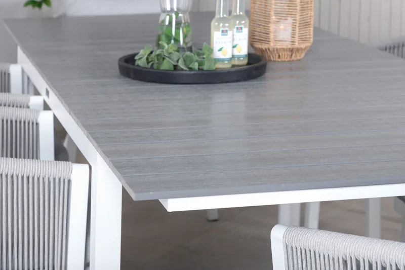 Levels Förlängningsbar Matgrupp Utomhus 160-240cm + 6 Virya Stolar - Svart - Utemöbler - Utegrupp - Matgrupper utomhus