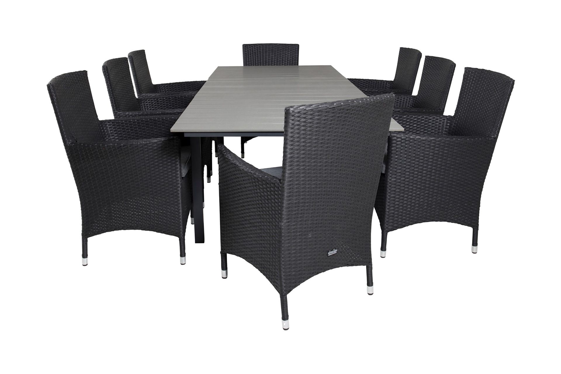 Levels F&ouml;rl&auml;ngningsbar Matgrupp Utomhus 160-240cm + 8 Malin Stolar - Natur