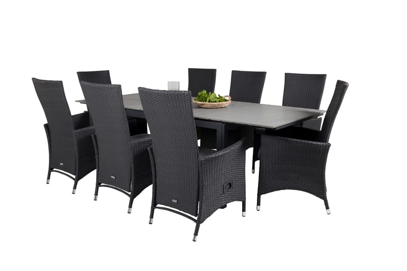 Levels Förlängningsbar Matgrupp Utomhus 160-240cm + 8 Padova Stolar - Natur - Utemöbler - Utegrupp - Matgrupper utomhus