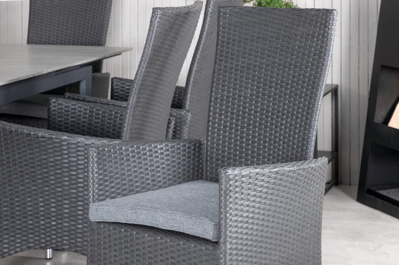 Levels Förlängningsbar Matgrupp Utomhus 160-240cm + 8 Padova Stolar - Natur - Utemöbler - Utegrupp - Matgrupper utomhus