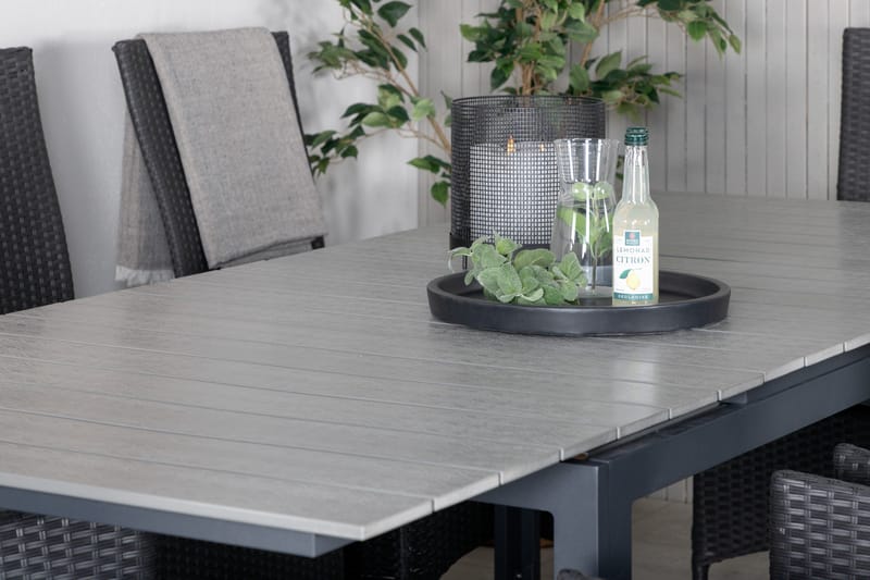 Levels Förlängningsbar Matgrupp Utomhus 160-240cm + 8 Padova Stolar - Natur - Utemöbler - Utegrupp - Matgrupper utomhus