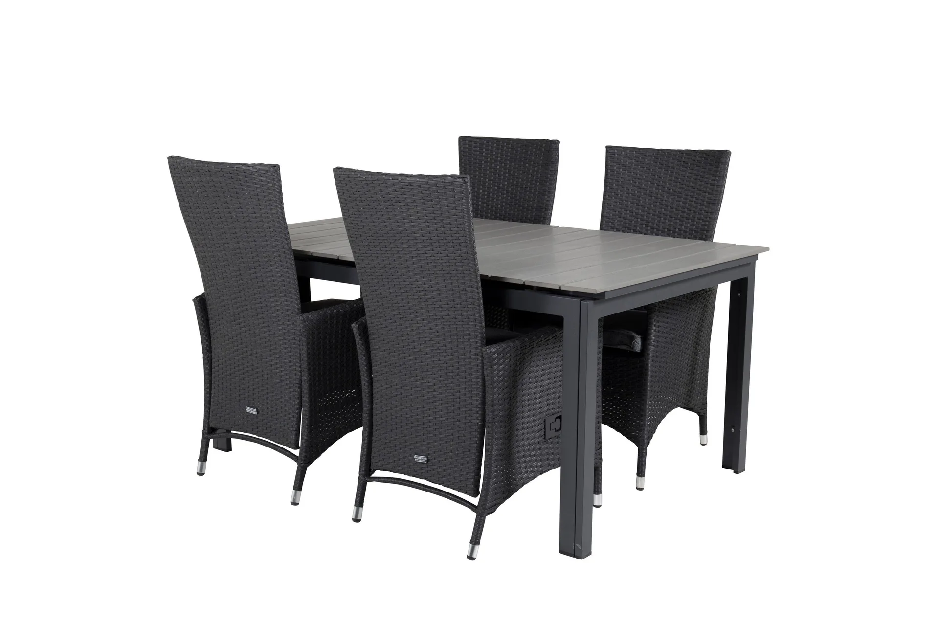 Levels F&ouml;rl&auml;ngningsbar Matgrupp Utomhus 160cm + 4 Padova Matstolar - Natur