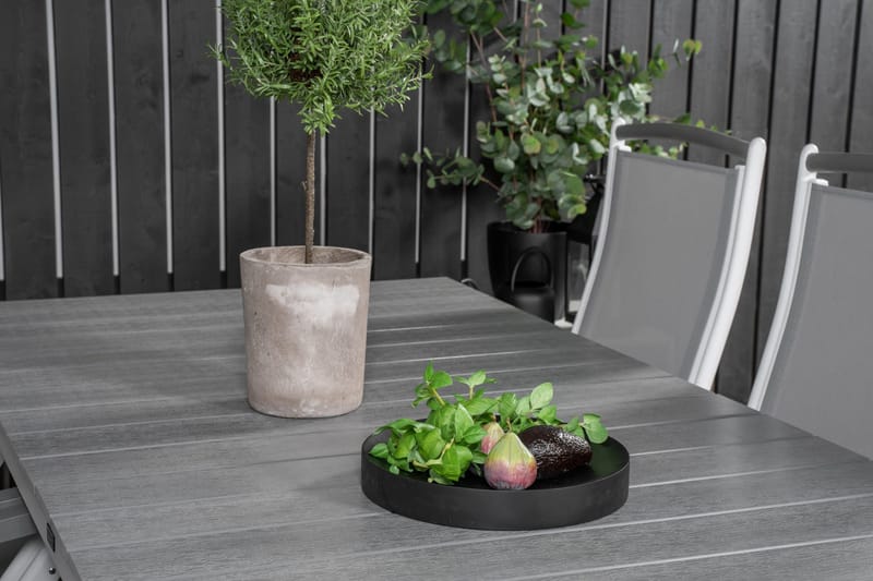 Levels Förlängningsbar Matgrupp Utomhus 224cm + 6 Albany Stolar - Grå/Vit - Utemöbler - Utegrupp - Matgrupper utomhus