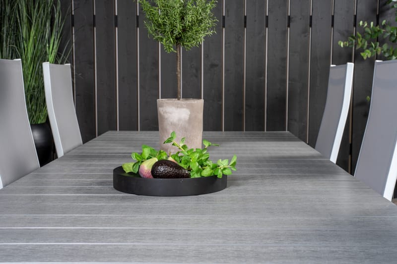 Levels Förlängningsbar Matgrupp Utomhus 224cm + 8 Copacabana Stolar - Vit - Utemöbler - Utegrupp - Matgrupper utomhus