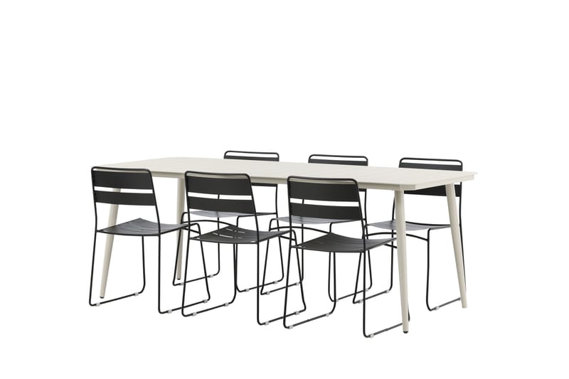 Lina Matgrupp Utomhus 200x90 cm 6 Lina Matstol - Svart - Utemöbler - Utegrupp - Matgrupper utomhus