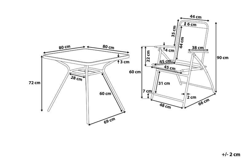 Livo Trädgårdsmöbelset Med Utebord+4 Utestolar - Svart - Utemöbler - Utegrupp - Matgrupper utomhus