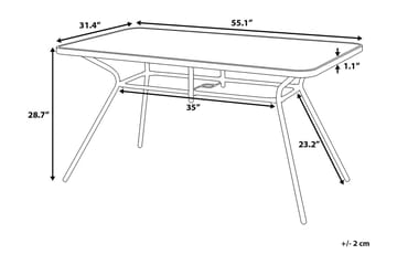 Livo Trädgårdsmöbelset Med Utebord+6 Utestolar - Svart - Utemöbler - Utegrupp - Matgrupper utomhus