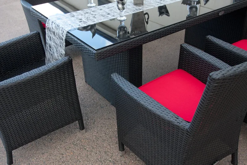 Majestic Matgrupp 210 + 6 Thor Fåtölj - Svart/Svart - Utemöbler - Utegrupp - Matgrupper utomhus