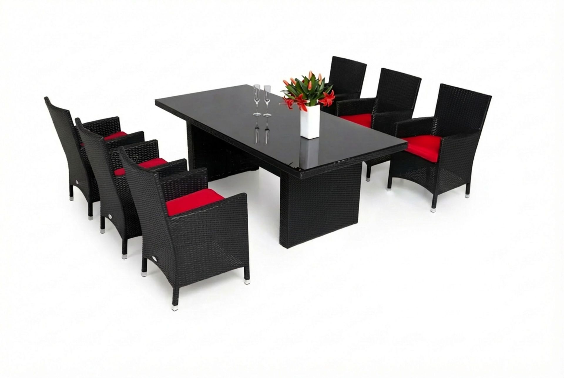 Majestic Matgrupp 210 + 6 Thor F&aring;t&ouml;lj - Svart/Svart