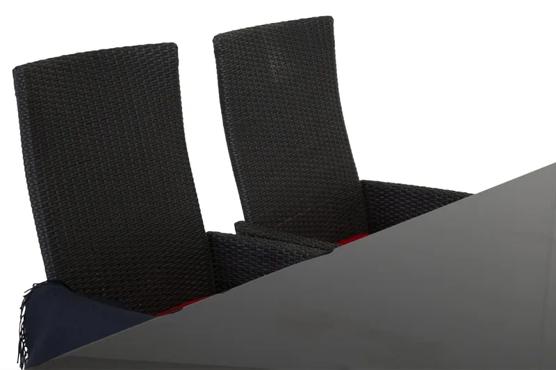 Majestic Matgrupp Utomhus 210 + 6 Jenny Ställbar Fåtölj - Svart - Utemöbler - Utegrupp - Matgrupper utomhus