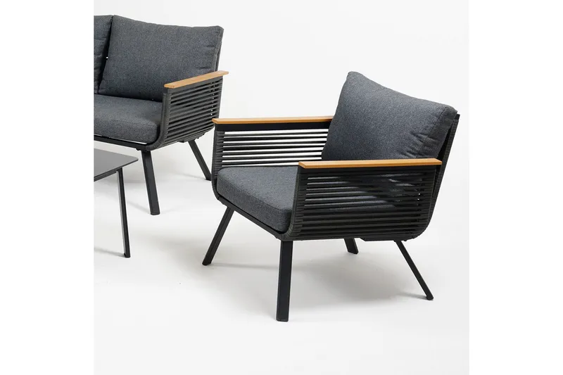 Malaga Soffgrup Svart - Utemöbler - Utegrupp - Loungegrupp
