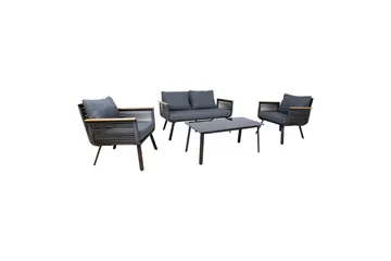 Malaga Soffgrup Svart - Utemöbler - Utegrupp - Loungegrupp