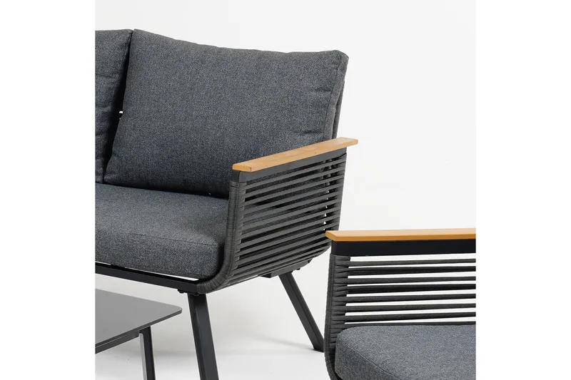 Malaga Soffgrup Svart - Utemöbler - Utegrupp - Loungegrupp