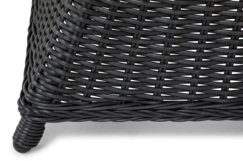 Marcus Matgrupp 140 Rund + 6 Light Fåtöljer m Dyna - Svart - Utemöbler - Utegrupp - Matgrupper utomhus