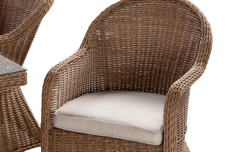 Marcus Matgrupp 200 + 4 Light Fåtöljer m Dyna - Natur - Utemöbler - Utegrupp - Matgrupper utomhus