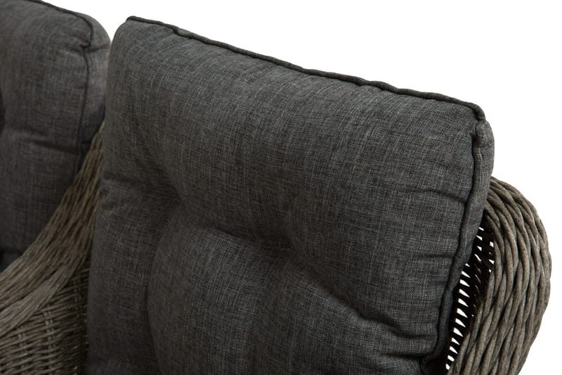 Marcus Matgrupp 200 + 6 Fåtöljer m Dyna - Grå - Utemöbler - Utegrupp - Matgrupper utomhus