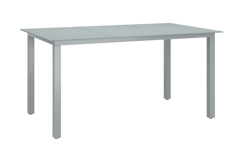 Matgrupp Utomhus för trädgården 7 delar aluminium silver och svart - Grå - Utemöbler - Utegrupp - Matgrupper utomhus