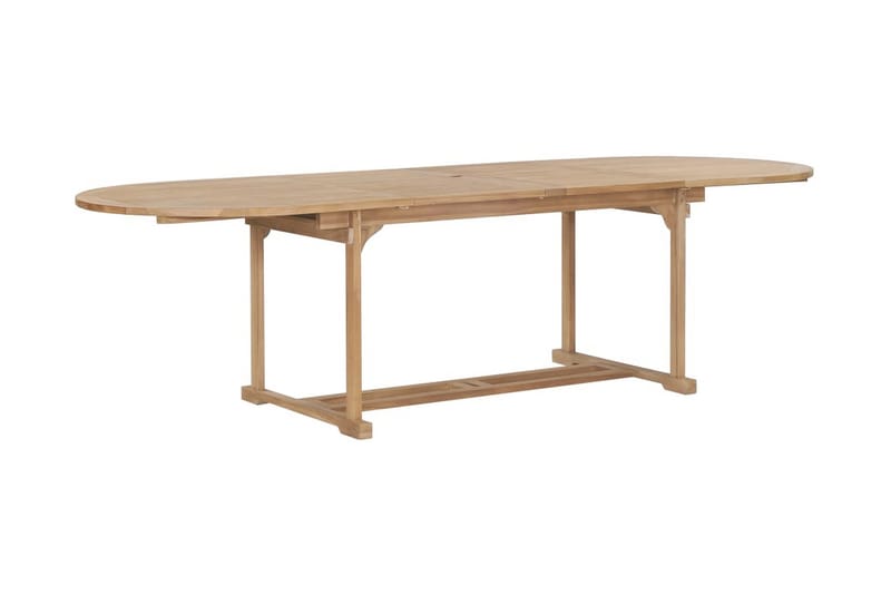 Matgrupp Utomhus för trädgården 9 delar 180-280x100x75 cm teakträ - Brun - Utemöbler - Utegrupp - Matgrupper utomhus