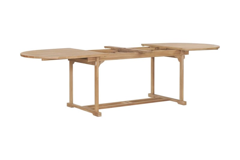 Matgrupp Utomhus för trädgården 9 delar 180-280x100x75 cm teakträ - Brun - Utemöbler - Utegrupp - Matgrupper utomhus