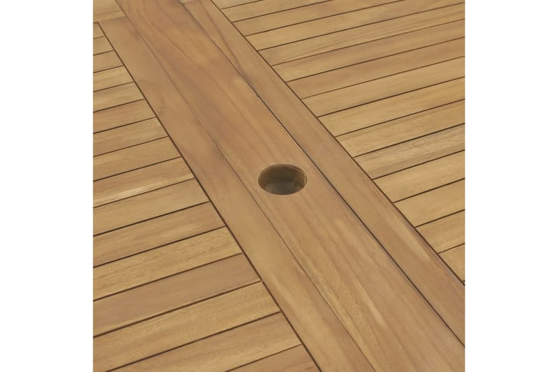 Matgrupp Utomhus för trädgården 9 delar 180-280x100x75 cm teakträ - Brun - Utemöbler - Utegrupp - Matgrupper utomhus