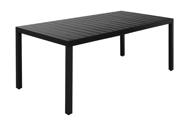 Matgrupp Utomhus för trädgården 9 delar aluminium svart - Svart - Utemöbler - Utegrupp - Matgrupper utomhus