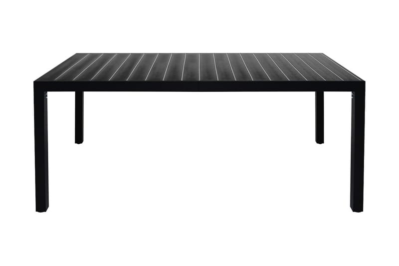 Matgrupp Utomhus för trädgården 9 delar aluminium svart - Svart - Utemöbler - Utegrupp - Matgrupper utomhus