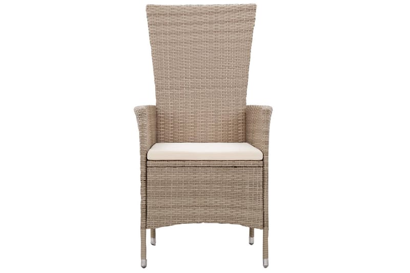 Matgrupp Utomhus för trädgården med dynor 3 delar beige - Beige - Utemöbler - Utegrupp - Matgrupper utomhus