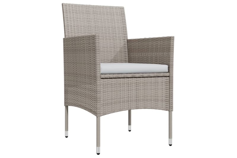 Matgrupp Utomhus för trädgården med dynor 5 delar beige och svart - Beige - Utemöbler - Utegrupp - Matgrupper utomhus