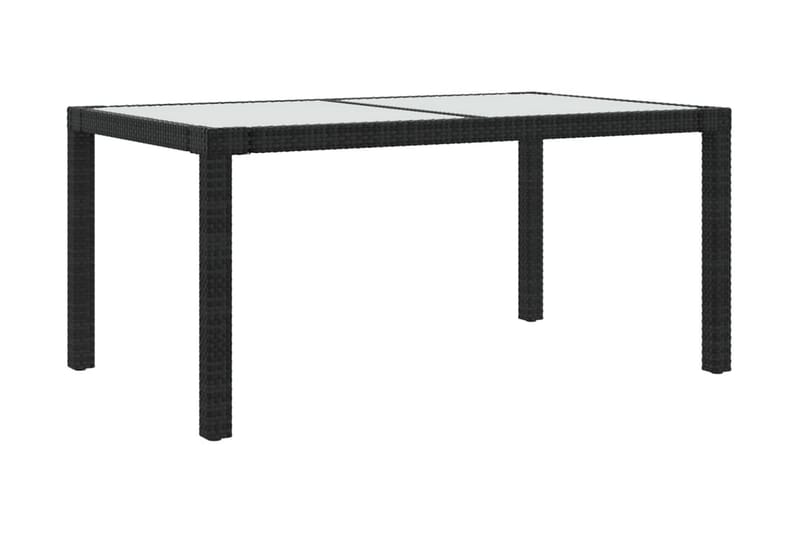 Matgrupp Utomhus för trädgården med dynor 5 delar konstrotting svart - Svart/Transparent - Utemöbler - Utegrupp - Matgrupper utomhus
