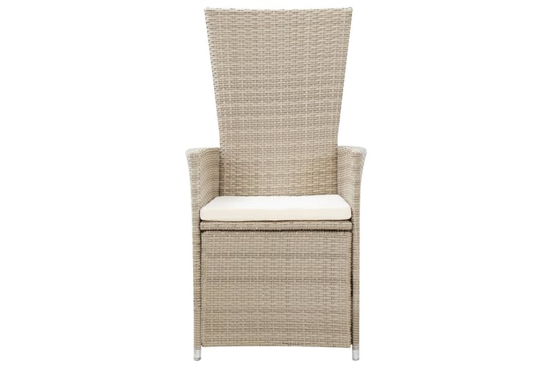 Matgrupp Utomhus för trädgården med dynor 7 delar beige - Beige - Utemöbler - Utegrupp - Matgrupper utomhus