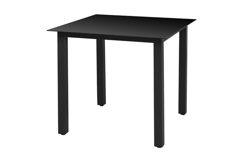 Matgrupp Utomhus för trädgården med dynor 9 delar aluminium svart - Flerfärgad - Utemöbler - Utegrupp - Matgrupper utomhus