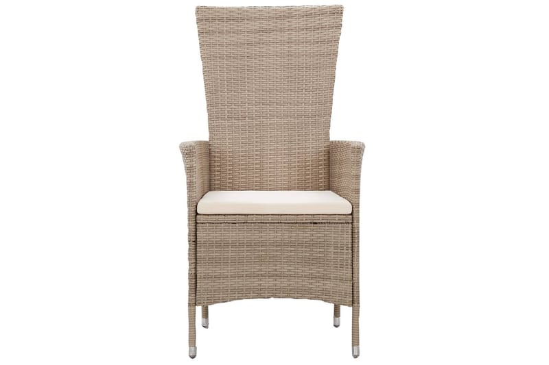 Matgrupp Utomhus för trädgården med dynor 9 delar beige - Beige - Utemöbler - Utegrupp - Matgrupper utomhus