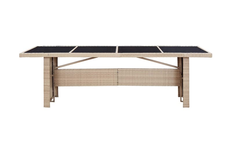 Matgrupp Utomhus för trädgården med dynor 9 delar konstrotting beige - Beige - Utemöbler - Utegrupp - Matgrupper utomhus