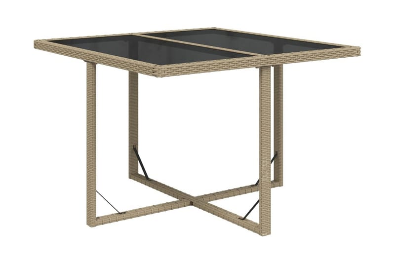 Matgrupp Utomhus för trädgården med dynor 9 delar konstrotting beige - Beige - Utemöbler - Utegrupp - Matgrupper utomhus
