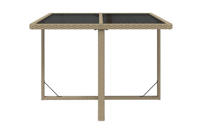 Matgrupp Utomhus för trädgården med dynor 9 delar konstrotting beige - Beige - Utemöbler - Utegrupp - Matgrupper utomhus