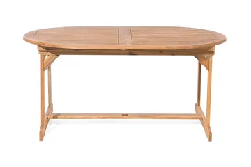 Maui Matgrupp Utomhus 160-220 cm + 8 Utestolar - Trä/Natur - Utemöbler - Utegrupp - Matgrupper utomhus