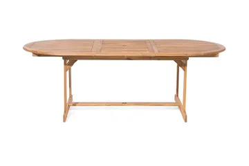 Maui Matgrupp Utomhus 160-220 cm + 8 Utestolar - Trä/Natur - Utemöbler - Utegrupp - Matgrupper utomhus