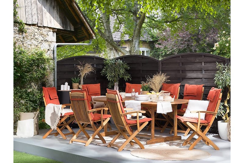 MAUI Trädgårdsmöbelset med Bord+8 Stolar - Matgrupper utomhus