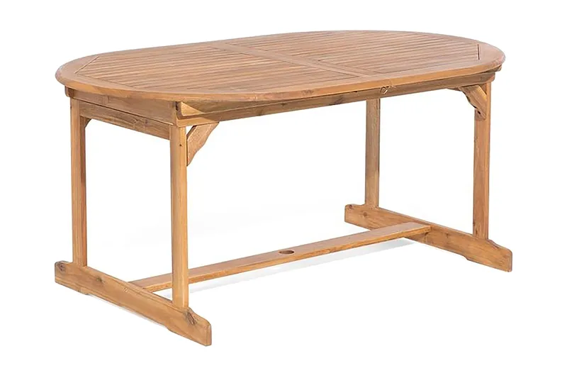 Maui Trädgårdsmöbelset Med Utebord+8 Utestolar - Trä/Natur - Utemöbler - Utegrupp - Matgrupper utomhus