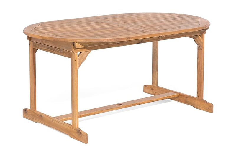 Maui Trädgårdsmöbelset Med Utebord+8 Utestolar - Trä/Natur - Utemöbler - Utegrupp - Matgrupper utomhus