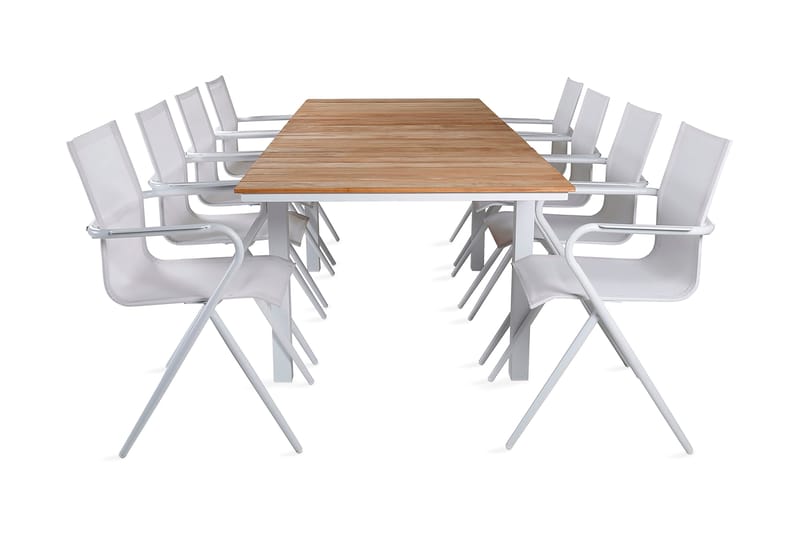 Mexico Förlängningsbar Matgrupp 180cm + 8 Alina Stolar Svart, Svart/Grå