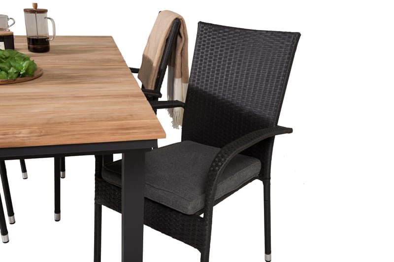 Mexico Förlängningsbar Matgrupp Utomhus 160-240cm + 4 Anna Stolar - Natur - Utemöbler - Utegrupp - Matgrupper utomhus