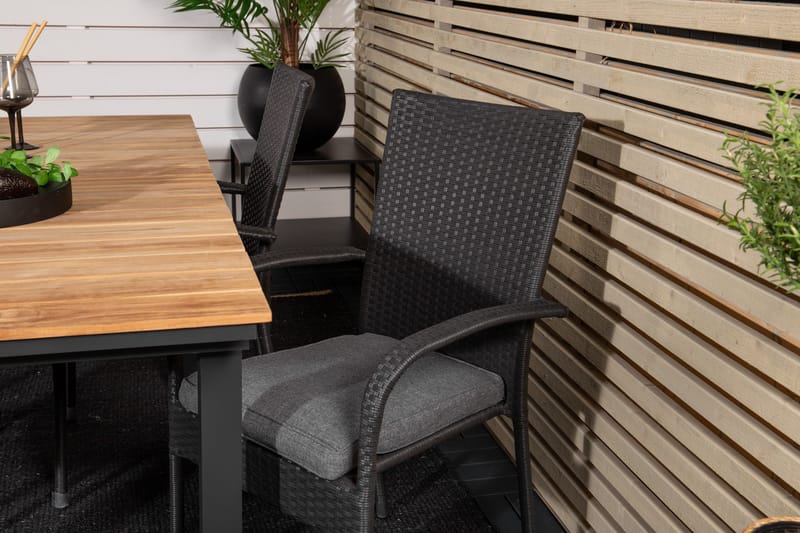 Mexico Förlängningsbar Matgrupp Utomhus 160-240cm + 4 Anna Stolar - Natur - Utemöbler - Utegrupp - Matgrupper utomhus