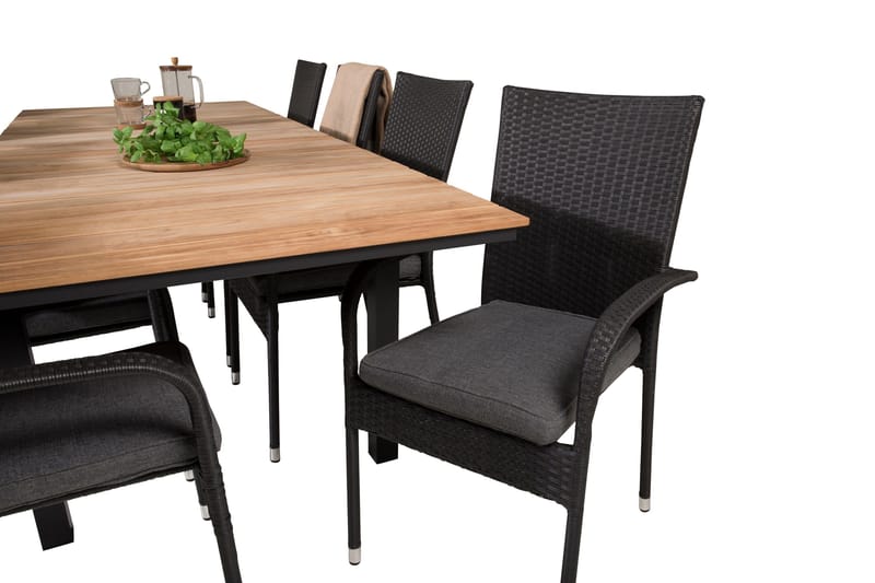 Mexico Förlängningsbar Matgrupp Utomhus 160-240cm + 8 Anna Stolar - Natur - Utemöbler - Utegrupp - Matgrupper utomhus