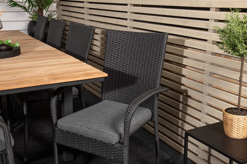 Mexico Förlängningsbar Matgrupp Utomhus 160-240cm + 8 Anna Stolar - Natur - Utemöbler - Utegrupp - Matgrupper utomhus