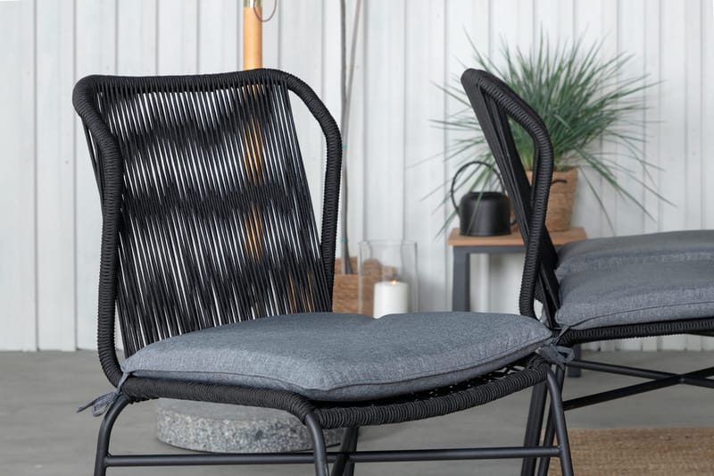 Mexico Förlängningsbar Matgrupp Utomhus 160cm + 6 Julian Stolar - Brun/Svart - Utemöbler - Utegrupp - Matgrupper utomhus