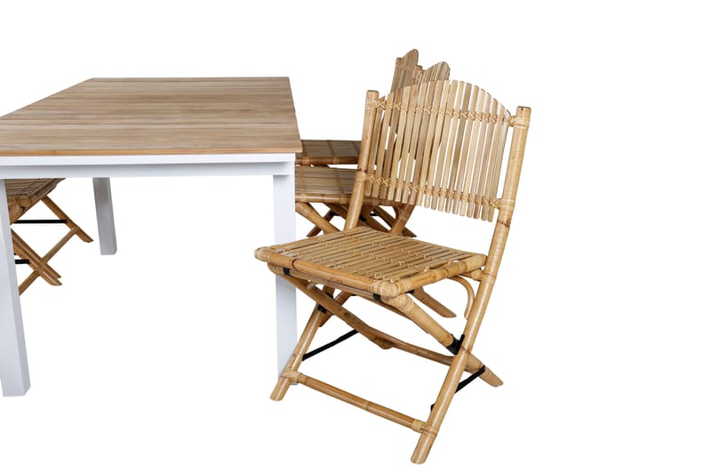 Mexico Förlängningsbar Matgrupp Utomhus 180-240cm + 6 Cane Stolar - Svart - Utemöbler - Utegrupp - Matgrupper utomhus