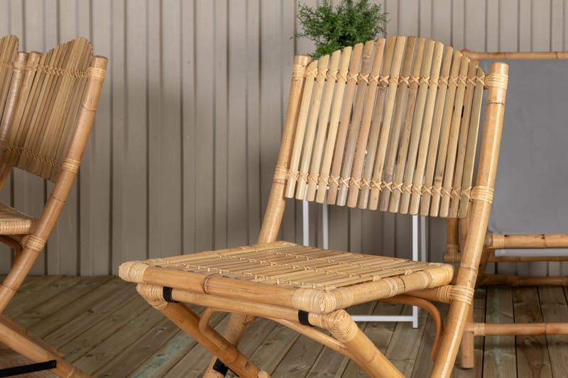 Mexico Förlängningsbar Matgrupp Utomhus 180-240cm + 6 Cane Stolar - Svart - Utemöbler - Utegrupp - Matgrupper utomhus